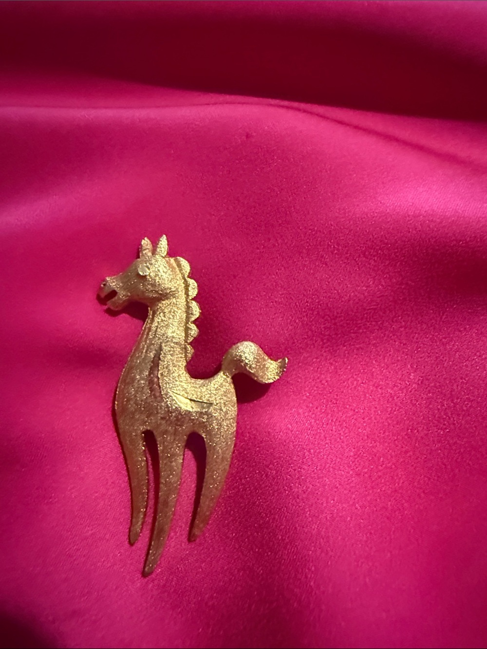 Mamselle Gold Horse Brooch